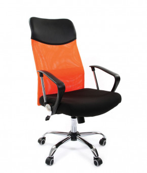 Кресло для руководителя CHAIRMAN 610 N (15-21 черный/сетка оранжевый) в Ягодном - yagodnyj.germes-mebel.ru | фото
