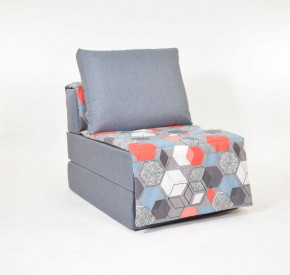 Кресло-кровать бескаркасное Харви (серый-геометрия слейт) в Ягодном - yagodnyj.germes-mebel.ru | фото