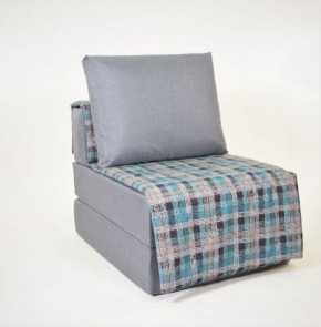 Кресло-кровать бескаркасное Харви (серый-квадро азур) в Ягодном - yagodnyj.germes-mebel.ru | фото