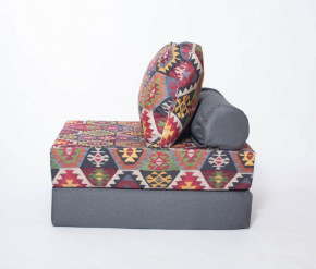 Кресло-кровать-пуф бескаркасное Прайм (мехико серый-графит) в Ягодном - yagodnyj.germes-mebel.ru | фото