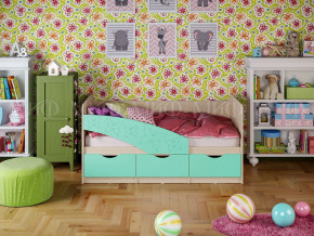 Кровать Бабочки (Бирюза матовая) 1600 в Ягодном - yagodnyj.germes-mebel.ru | фото