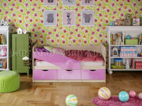 Кровать Бабочки (Сиреневый металлик) 1600 в Ягодном - yagodnyj.germes-mebel.ru | фото