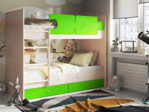 Кровать двухъярусная "Тетрис" (щиты) с бортиками + ящики в Ягодном - yagodnyj.germes-mebel.ru | фото