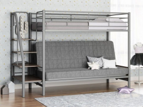 Кровать двухъярусная с диваном "Мадлен-3" (Серый/Серый) в Ягодном - yagodnyj.germes-mebel.ru | фото