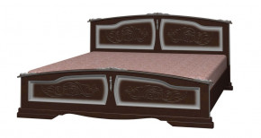 ЕЛЕНА Кровать из массива 1600 (Темный Орех) в Ягодном - yagodnyj.germes-mebel.ru | фото