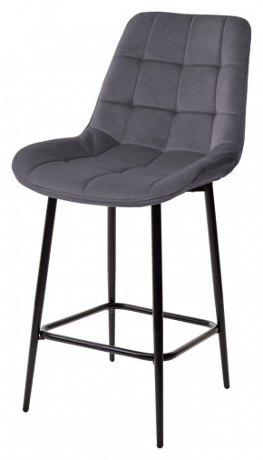 Полубарный стул ХОФМАН, цвет H-09 Светло-серый, велюр / черный каркас H=63cm М-City в Ягодном - yagodnyj.germes-mebel.ru | фото