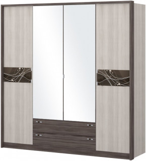 Шкаф 4-х дверный с зеркалом Шк69.2 МС Николь в Ягодном - yagodnyj.germes-mebel.ru | фото