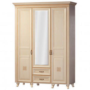 Шкаф для одежды 3-х дверный №470 Марлен Кремовый белый в Ягодном - yagodnyj.germes-mebel.ru | фото